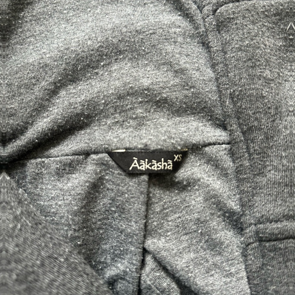 Aakasha Asymmetrical Long Hoodie XS Dark Gray Avant Garde Zip Jacket - Picture 2 of 9
